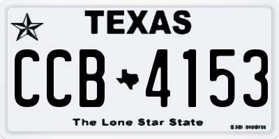 TX license plate CCB4153