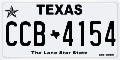TX license plate CCB4154