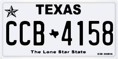 TX license plate CCB4158