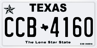 TX license plate CCB4160