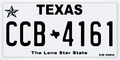TX license plate CCB4161