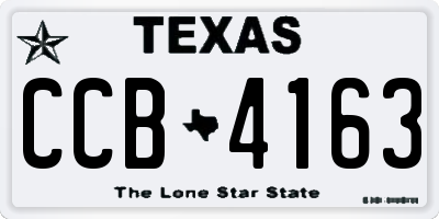 TX license plate CCB4163