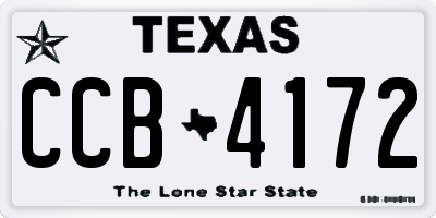 TX license plate CCB4172
