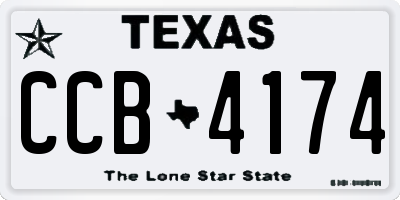 TX license plate CCB4174