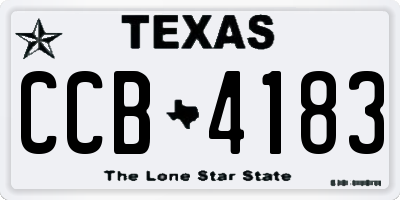 TX license plate CCB4183