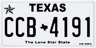 TX license plate CCB4191