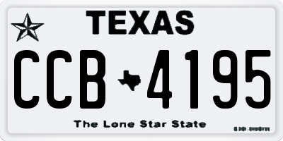 TX license plate CCB4195