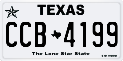 TX license plate CCB4199