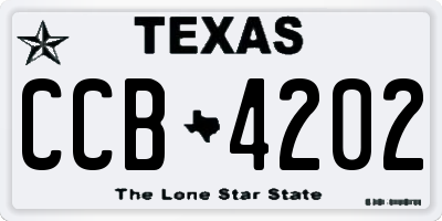 TX license plate CCB4202