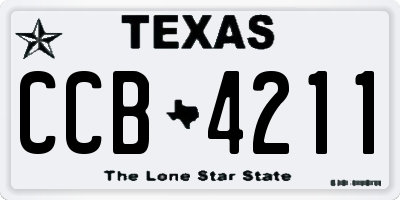 TX license plate CCB4211