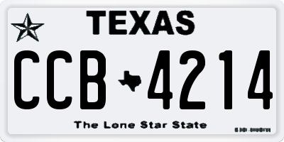 TX license plate CCB4214