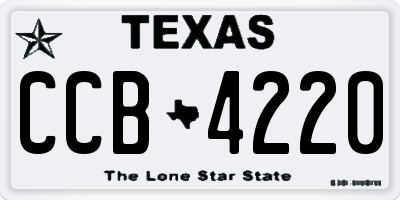 TX license plate CCB4220