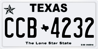 TX license plate CCB4232