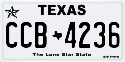 TX license plate CCB4236