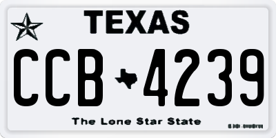 TX license plate CCB4239