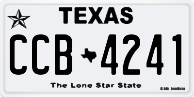 TX license plate CCB4241