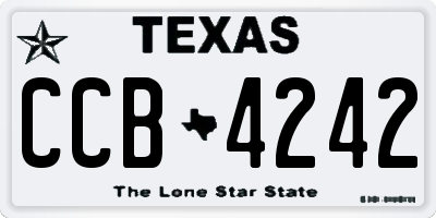 TX license plate CCB4242