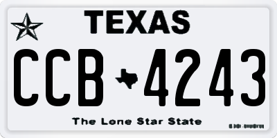 TX license plate CCB4243