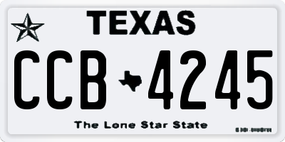 TX license plate CCB4245