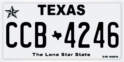 TX license plate CCB4246