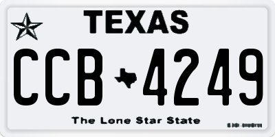 TX license plate CCB4249