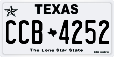 TX license plate CCB4252