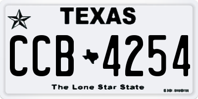 TX license plate CCB4254