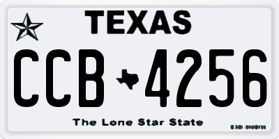 TX license plate CCB4256
