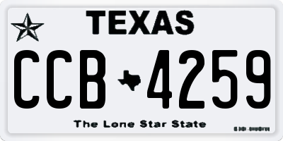 TX license plate CCB4259
