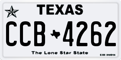 TX license plate CCB4262