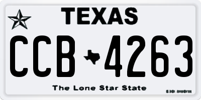 TX license plate CCB4263