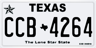 TX license plate CCB4264