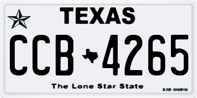 TX license plate CCB4265