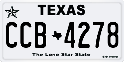 TX license plate CCB4278