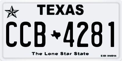 TX license plate CCB4281