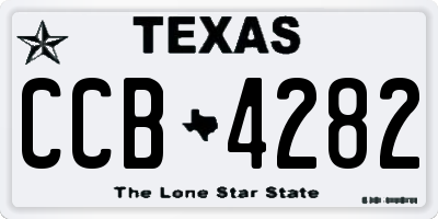 TX license plate CCB4282
