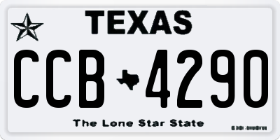 TX license plate CCB4290