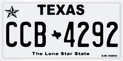TX license plate CCB4292