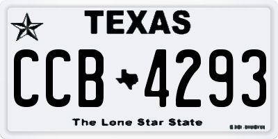 TX license plate CCB4293