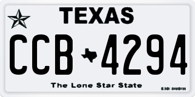 TX license plate CCB4294