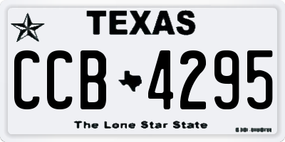 TX license plate CCB4295