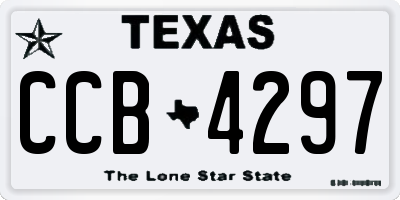TX license plate CCB4297