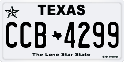 TX license plate CCB4299