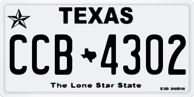 TX license plate CCB4302