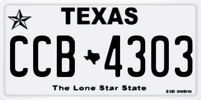 TX license plate CCB4303