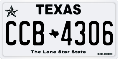 TX license plate CCB4306