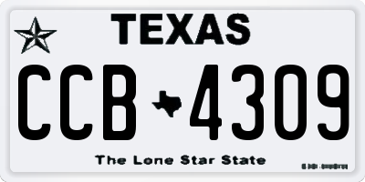 TX license plate CCB4309