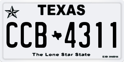TX license plate CCB4311