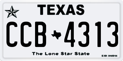 TX license plate CCB4313
