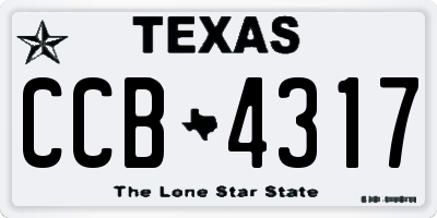 TX license plate CCB4317